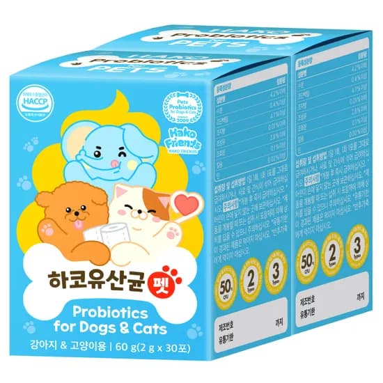 베이비락 하코 유산균 펫, 강아지&고양이, 장건강/유산균, 30포, 2박스