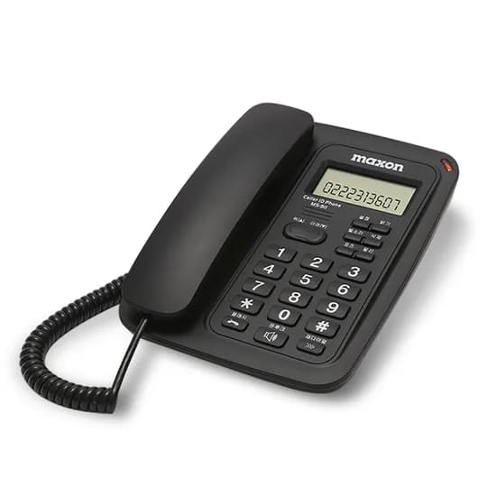 맥슨 발신자 표시 전화기 MS-911, 블랙, 1개