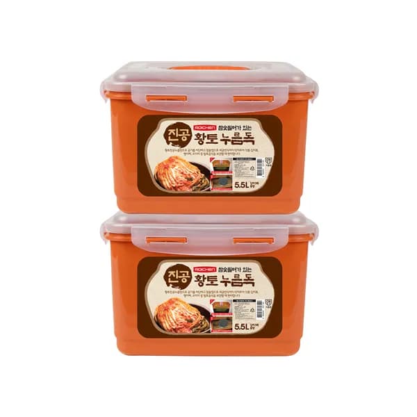 로이첸 참숯 누름독 김치통 황토 5.5L 2개 20,700원