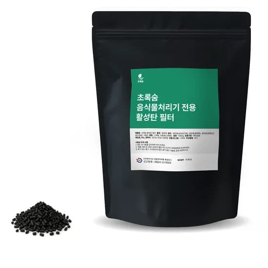 음식물처리기 필터, 국산, 리필, 탈취 활성탄, 대용량, 1kg, 호환용, 1개