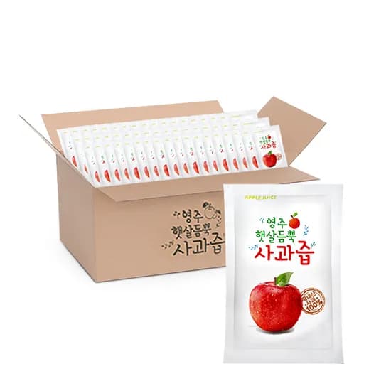 영주 햇살듬뿍 사과즙 100ml 100개