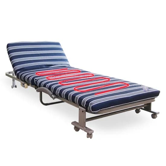 라꾸라꾸침대 라꾸라꾸6 웰빙싱글 온열내장형 CBK-006S, 스트라이프(블루, 화이트, 그레이), 84cmx197cmx31cm