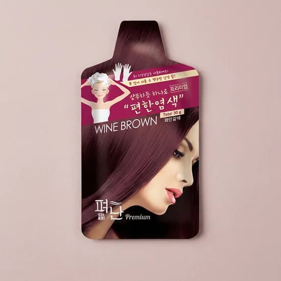 편한염색 새치 염색 와인브라운 5매입 1개 9,800원
