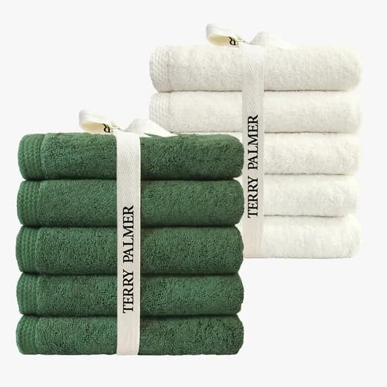 테리파머 625gsm 고중량 호텔수건 아마존그린 200g 5장 외 아이보리 5장 10장 38,900원