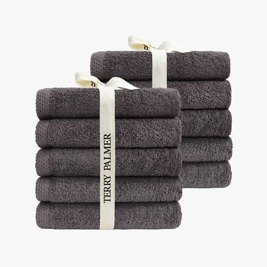테리파머 625gsm 고중량 호텔수건 스톤그레이 200g 10장