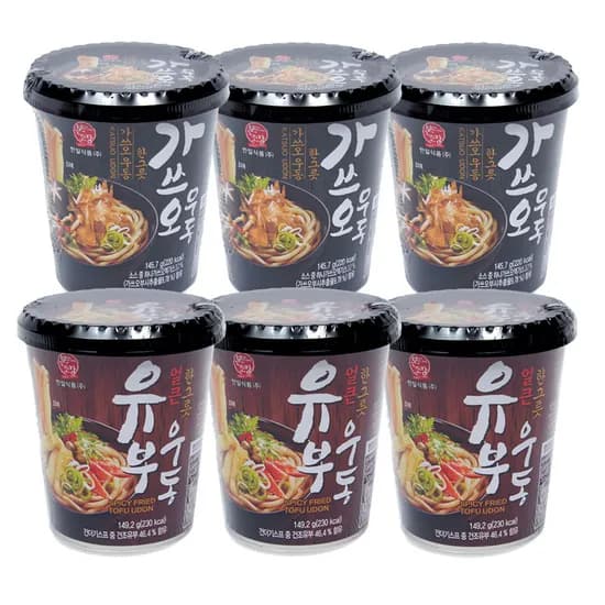 본고장 얼큰유부우동컵 수타식 149.2g 6개
