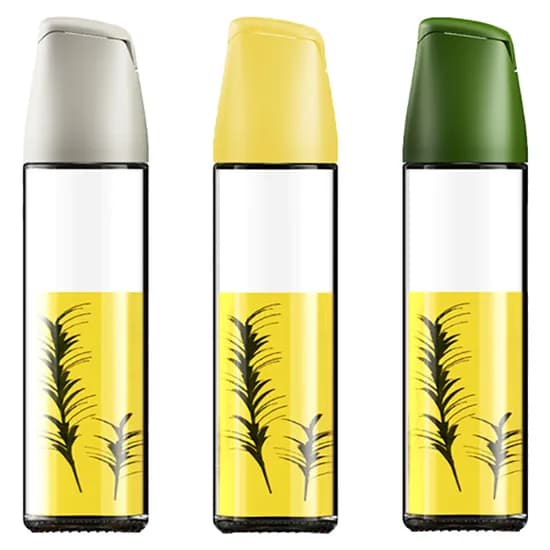 일상가 자동개폐 유리 오일병, 500ml, 3개