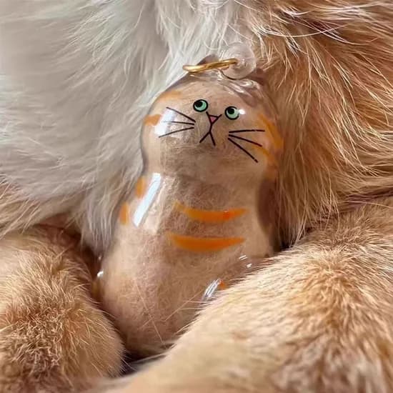 고양이 털 보관 키링, 기본, 1개
