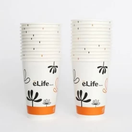 롯데이라이프 일회용 종이컵 이라이프 종이컵, 340ml, 25개