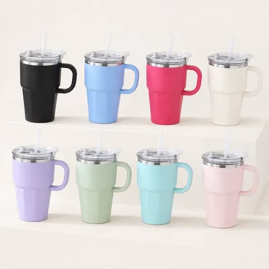 304 스텐 빨대 텀블러, 민트, 600ml, 1개