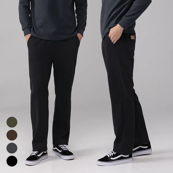 에버라스트 남성 기모 코듀로이 밴딩 팬츠 블랙 100 2장