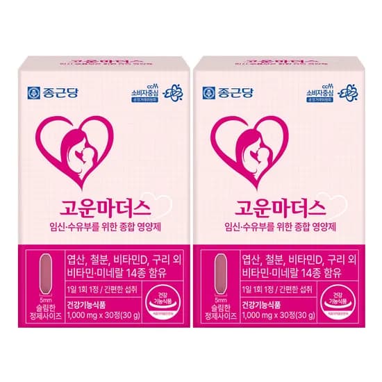 종근당 고운마더스, 1000mg, 30정, 2박스