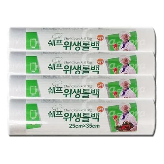 쉐프 위생롤백, 소, 100매, 4개
