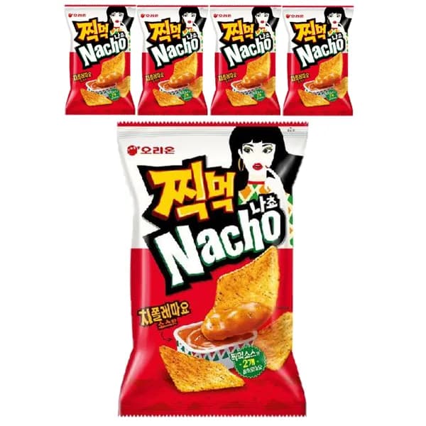오리온제과 찍먹 나쵸 치폴레마요소스맛 168g 5개
