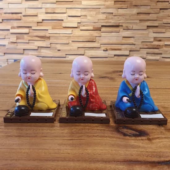 목탁치는 스님 3종 세트, 빨강노랑, 1개