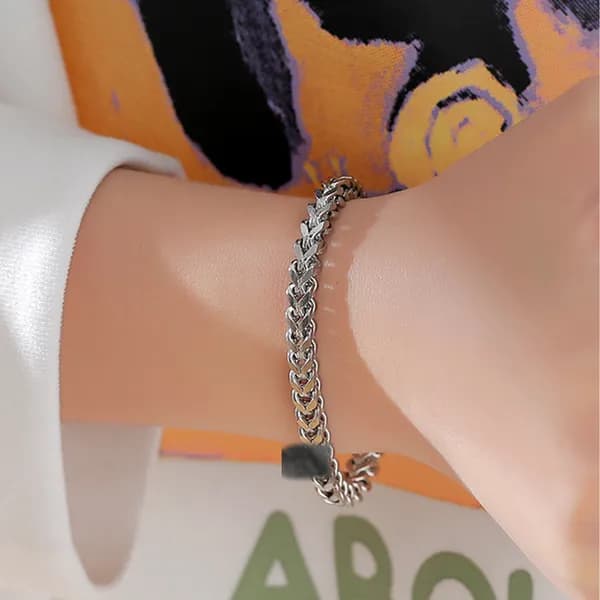알러지방지 티타늄 원체인 팔찌 19cm 1개