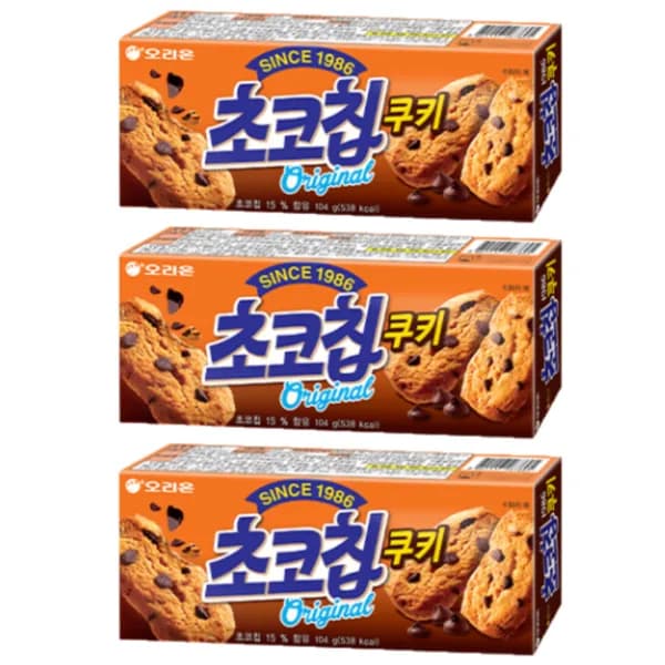 오리온제과 초코칩쿠키 104g 3개