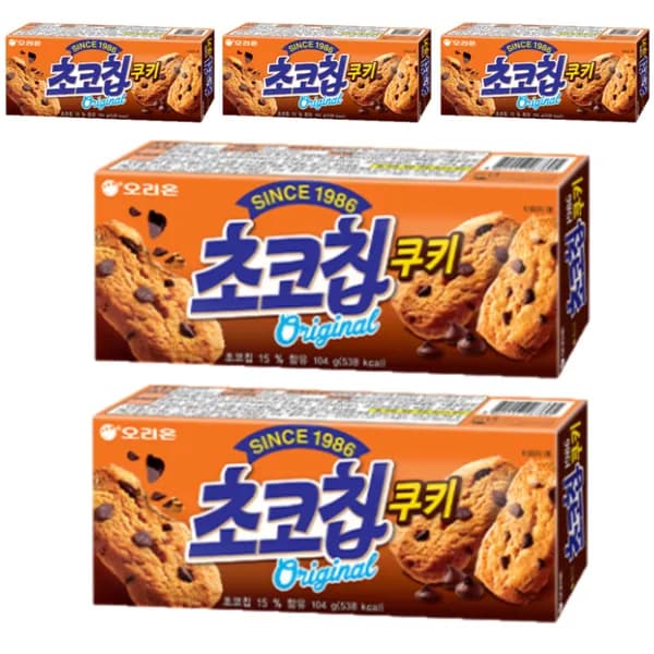 오리온제과 초코칩쿠키 104g 5개