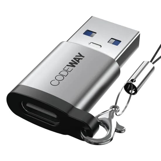 코드웨이 OTG 젠더 USB A 변환 젠더 C타입, 그레이, 30mm, 1개