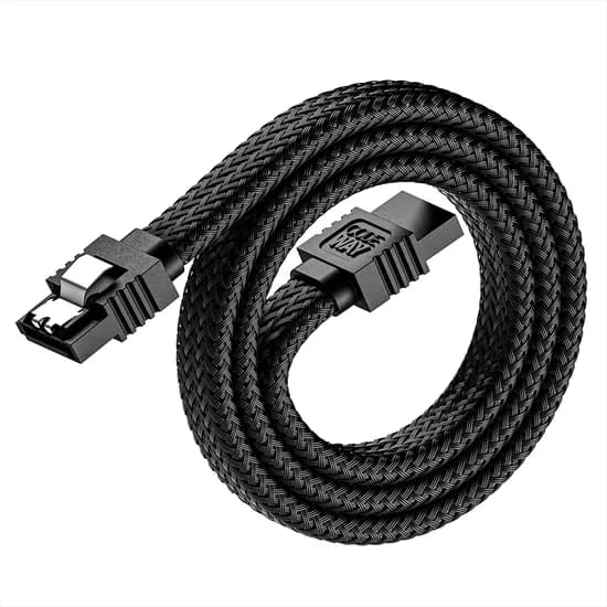 코드웨이 SATA3 케이블 사타 선 일자형, 0.5m, 1개