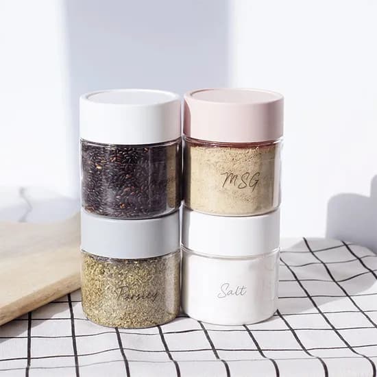 가쯔 양념통 조미료통, 300ml, 인디핑크, 4개, 스티커, 1개