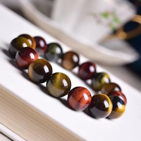 오지끄 삼색 호안석 원석팔찌 8mm 1개 9,900원