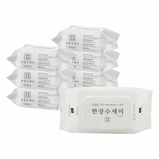 살림비책 뽑아쓰는 한 장 수세미 화이트 40매 7개