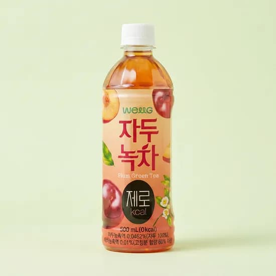 웰그린 자두녹차 제로 500ml 24개입