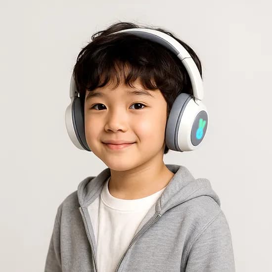 디알고 어린이안전 청력보호 LED 블루투스 유무선 키즈 헤드폰 BH10CK 화이트 1개