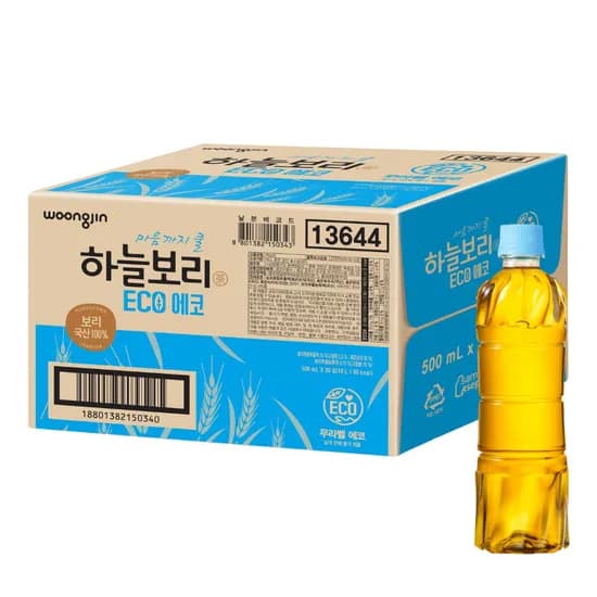 웅진식품 하늘보리 무라벨 에코, 500ml, 20개