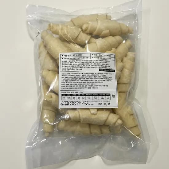 신세계푸드 냉동 크로와상 생지 1kg 1개