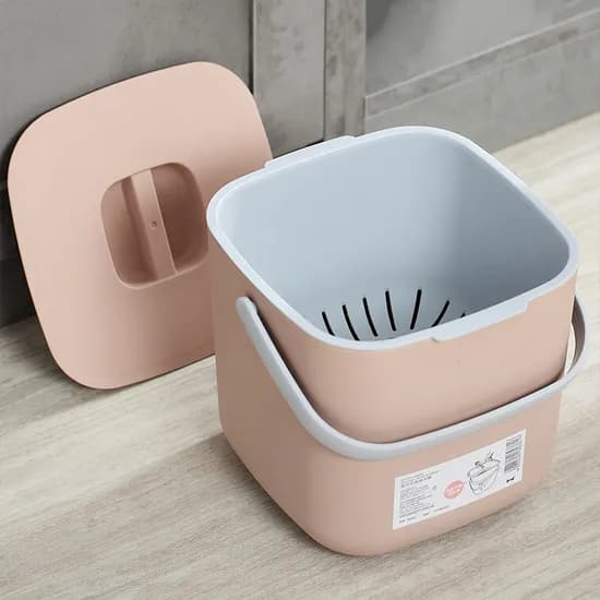 음식물 쓰레기통, 핑크 베이지, 1개