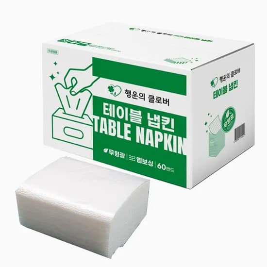 행운의클로버 무형광 테이블 냅킨, 화이트, 4200매, 1박스