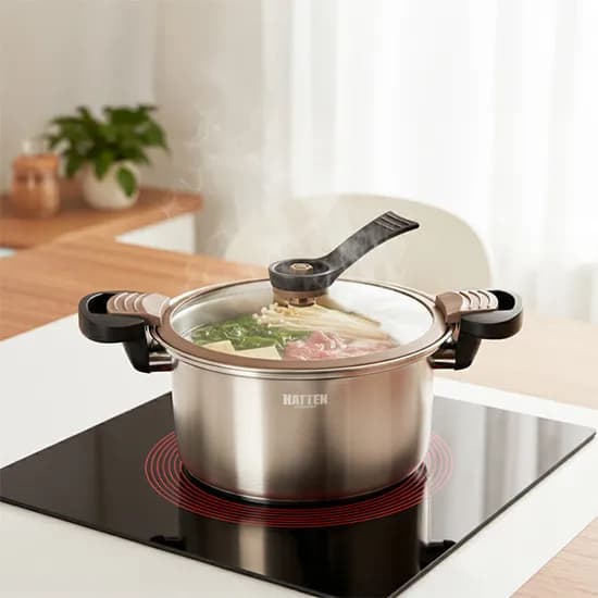 하텐 자일 IH 저압 진공 냄비, 실버, 3.5L, 23.5cm, 1개