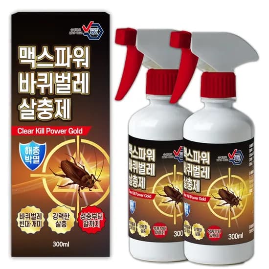 맥스파워 바퀴벌레 살충제 스프레이 300ml 2개