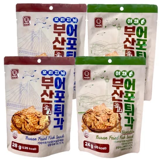 한진식품 부산어포튀각 오리지널 28g 야채 24g 52g 2세트
