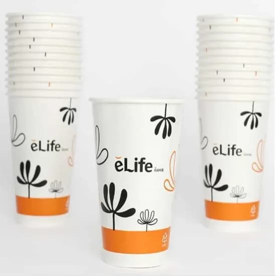롯데이라이프 일회용 종이컵 이라이프 종이컵, 340ml, 25개