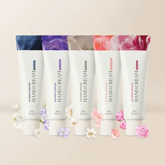 밀크바오밥 블루밍 퍼퓸 핸드크림, 화이트머스크 50g 1개 + 베이비파우더 50g 1개 + 화이트솝 50g 1개 + 피오니머스크 50g 1개 + 플로라부케 50g 1개, 1세트