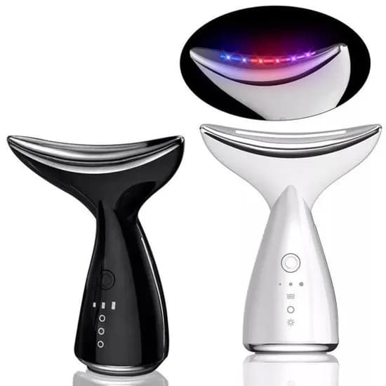 목 리프팅 LED 얼굴 초음파 마사지기 블랙 1개