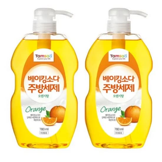 탐사 베이킹소다 주방세제 오렌지향 780ml 2개