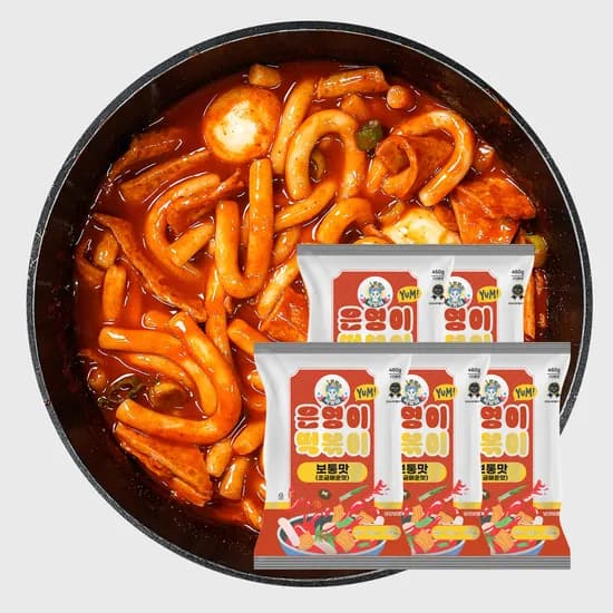 은영이떡볶이 쫄깃생밀떡 밀키트 2인분 보통맛 460g 5개