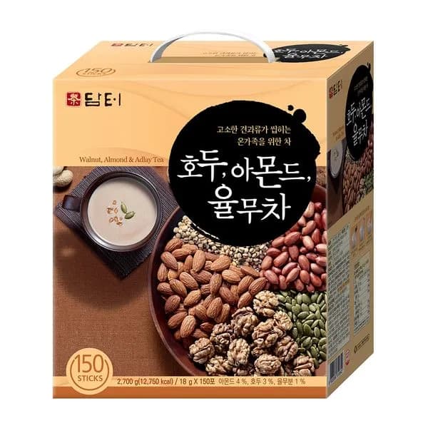 담터 호두 아몬드 율무차 2700g 150스틱 1박스
