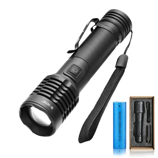비센드 고휘도 LED 충전식 손전등 줌라이트 BS-T10 블랙 1개
