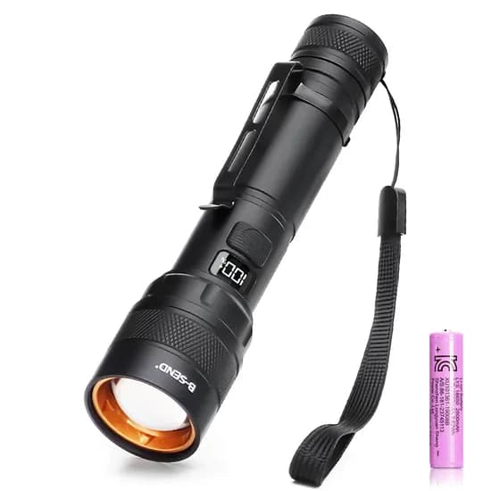 비센드 슬림형 고휘도 LED 손전등 BS-T30S 블랙 1개