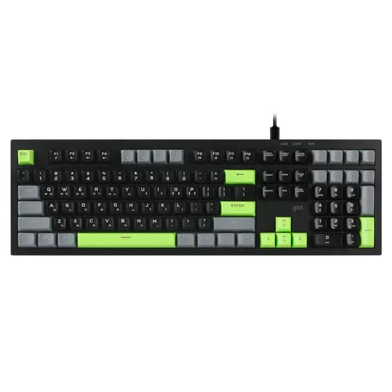 지클릭커 OFFICEPRO OPK50 사일런스 M RGB 무소음 방수 키보드, 포커 그린, 제조사축