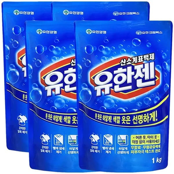 유한젠 세탁세제 분말형 1kg 4개 21,990원