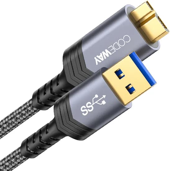 코드웨이 USB A to 마이크로B 3.0 케이블, 0.3m, 1개