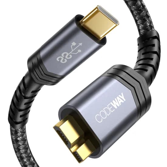 코드웨이 USB C타입 to 마이크로B 3.0 케이블, 0.3m, 1개