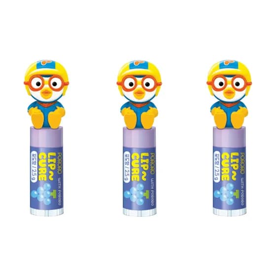 뽀로로 피규어 립밤, 포도향, 2.5g, 3개