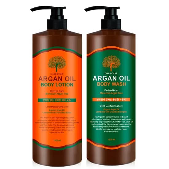 샤샤 아르간 오일 바디워시 & 바디로션, 1500ml + 1500ml, 1개